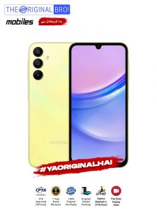Samsung A15 - 6GB RAM - 128GB Storage - PTA Approved - 12 Months Warranty - Yellow - The Original Bro Mobiles - TOB29